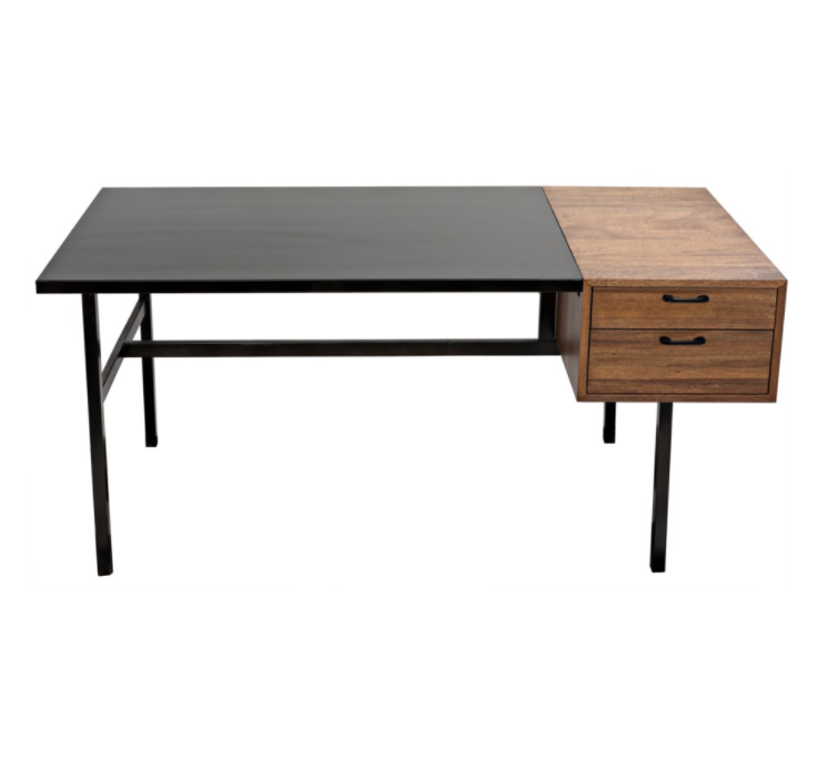 Algeron Desk with Black Metal