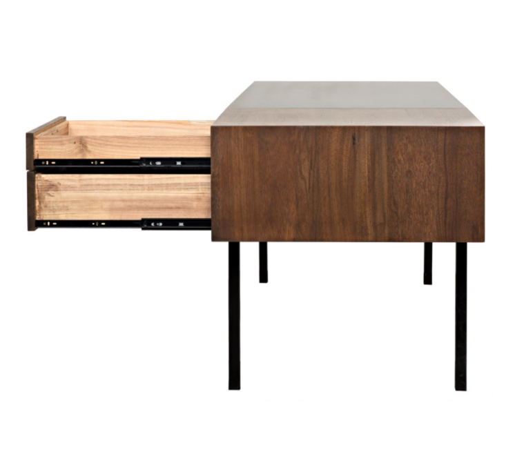Algeron Desk with Black Metal
