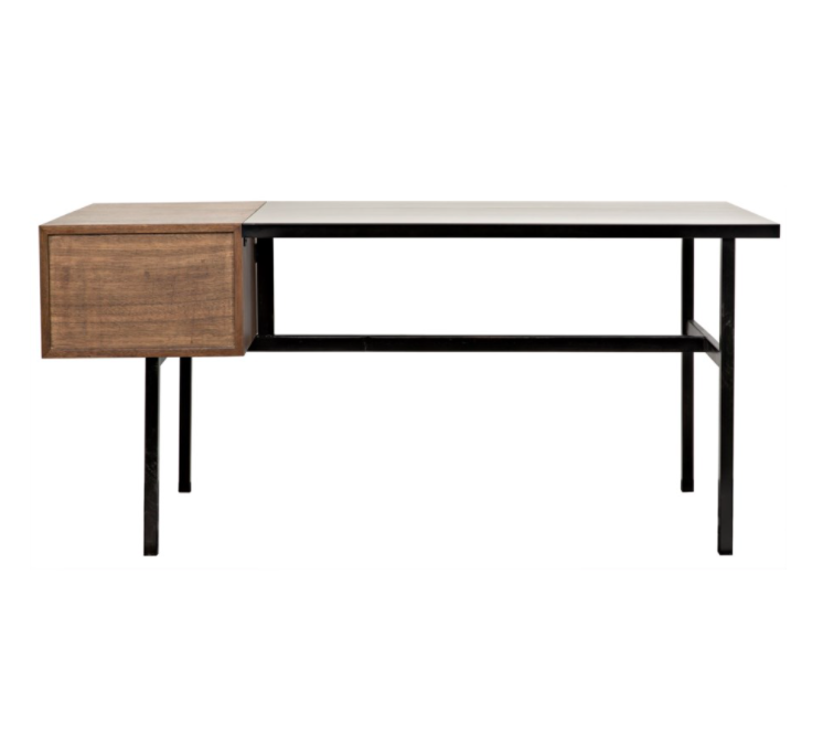 Algeron Desk with Black Metal