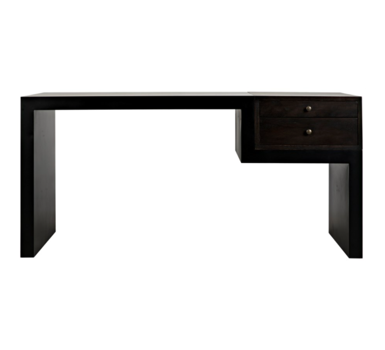Alvaro Desk, Black Metal/Ebony Walnut