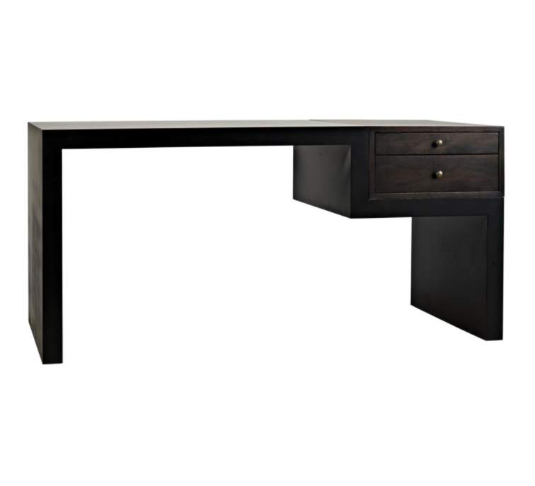 Alvaro Desk, Black Metal/Ebony Walnut