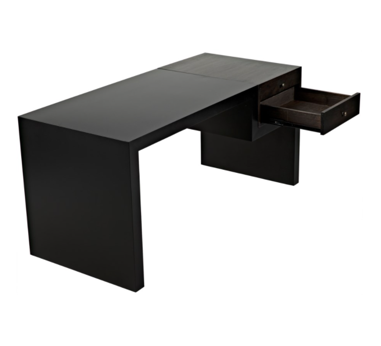 Alvaro Desk, Black Metal/Ebony Walnut