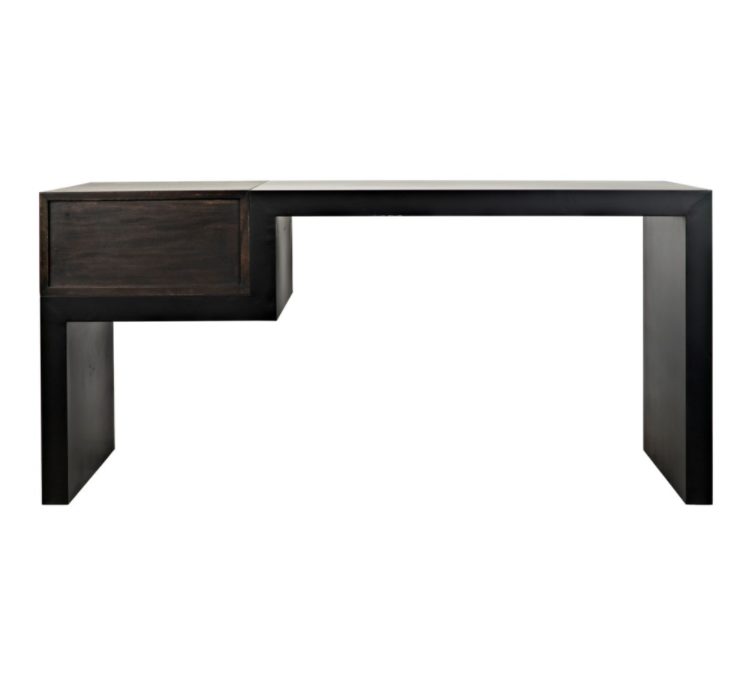 Alvaro Desk, Black Metal/Ebony Walnut