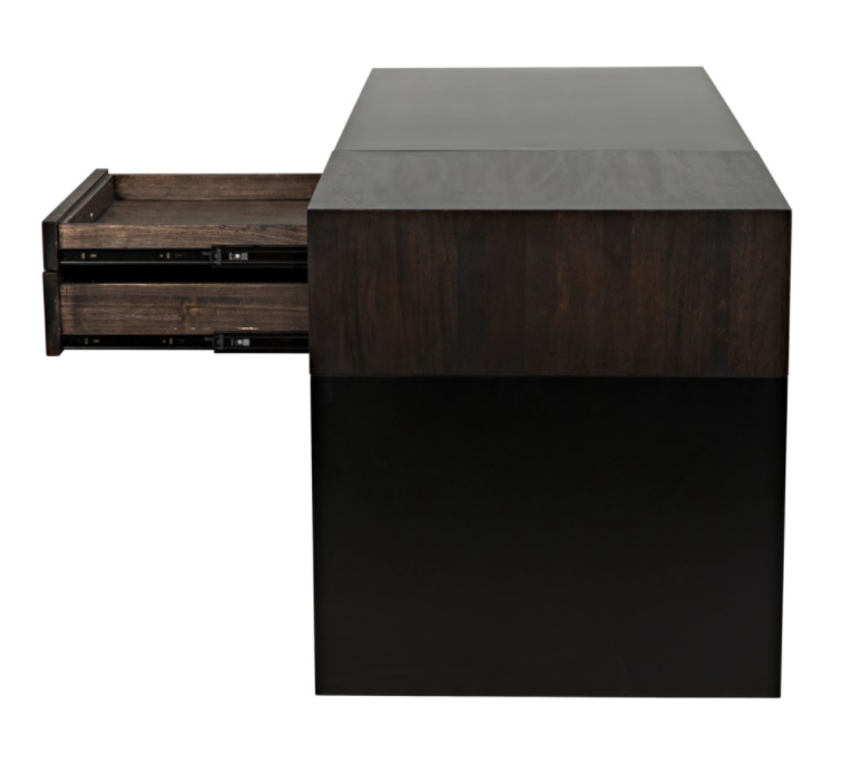 Alvaro Desk, Black Metal/Ebony Walnut