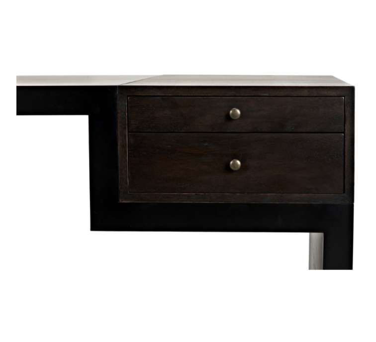 Alvaro Desk, Black Metal/Ebony Walnut