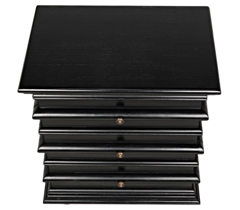 Ascona Side Table, Hand Rubbed Black