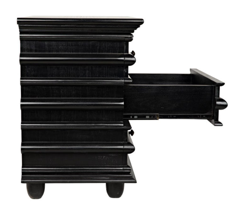 Ascona Side Table, Hand Rubbed Black