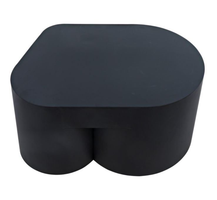 Bain Coffee Table, Black Metal