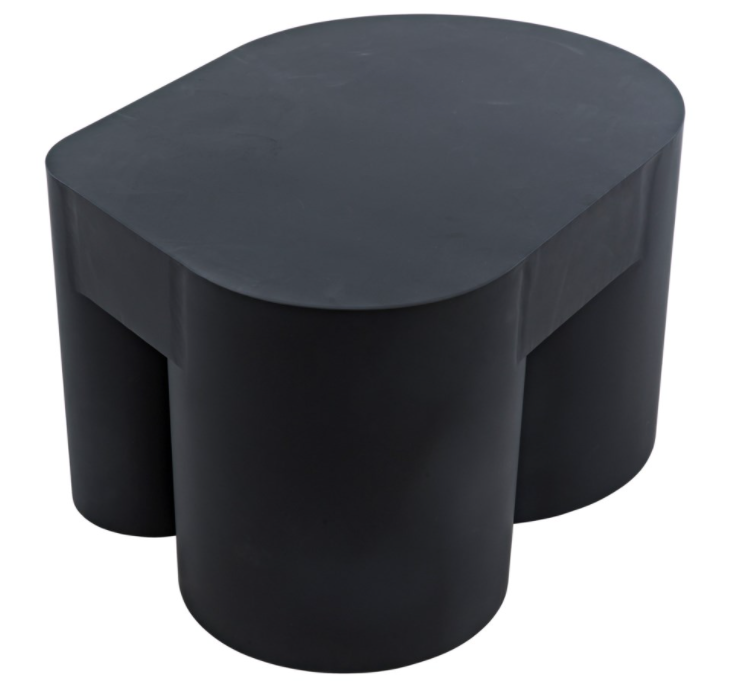 Bain Coffee Table, Black Metal