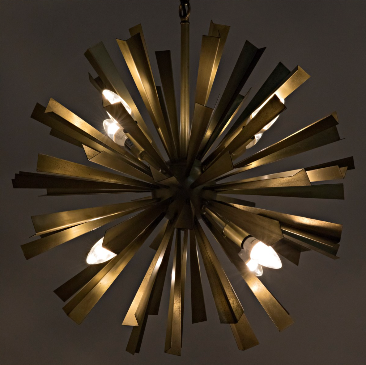 Bero Chandelier, Antique Brass