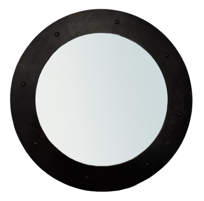 Clay Mirror, Black Metal, Large
