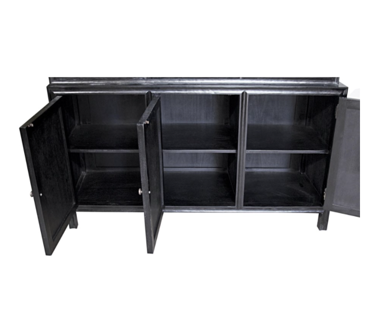 Colonial Hutch, Hand Rubbed Black