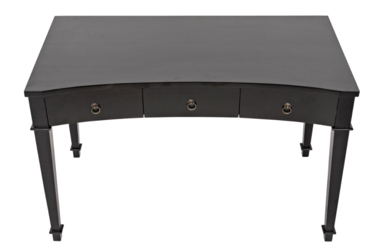 Curba Desk, Hand Rubbed Black