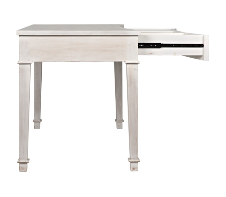 Curba Desk, White Wash