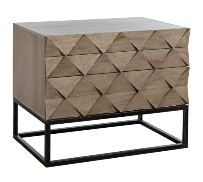 Draco Sideboard with Metal Stand, Washed Walnut