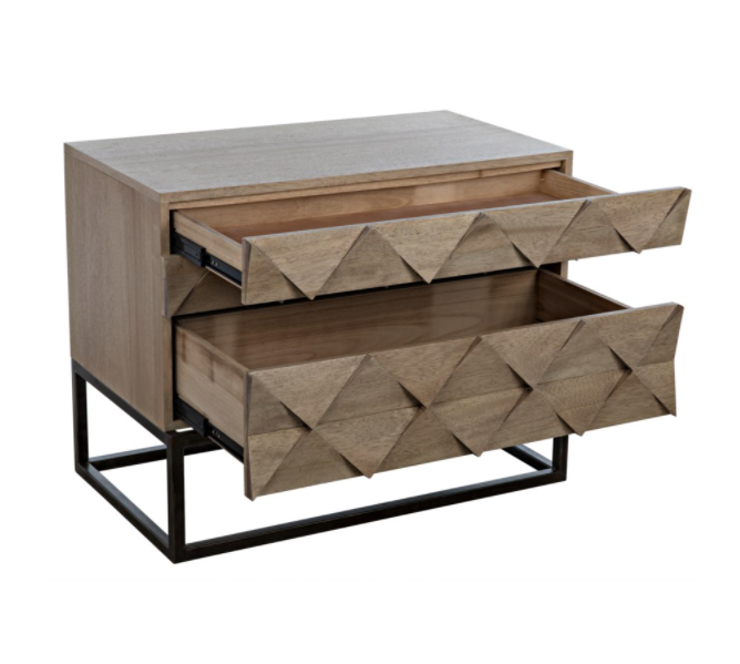 Draco Sideboard with Metal Stand, Washed Walnut
