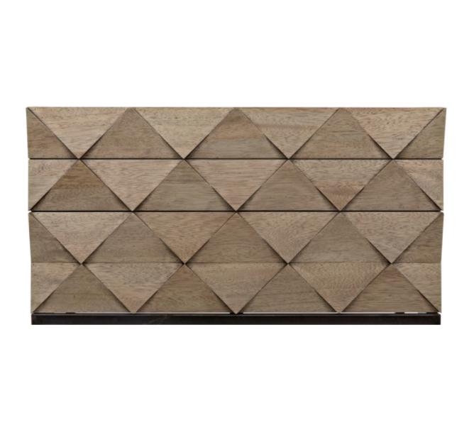 Draco Sideboard with Metal Stand, Washed Walnut