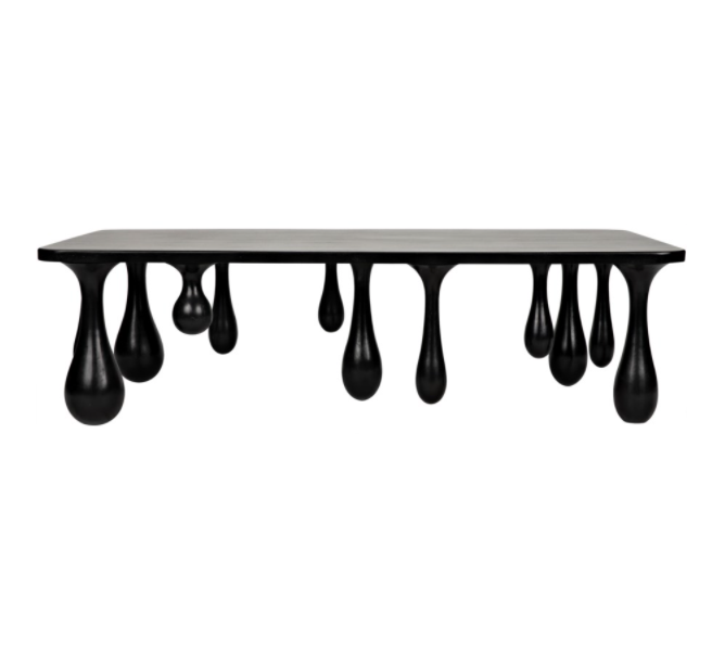 Drop Coffee Table, Hand Rubbed Black