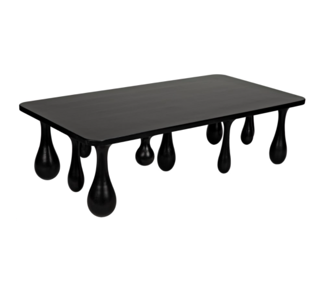 Drop Coffee Table, Hand Rubbed Black