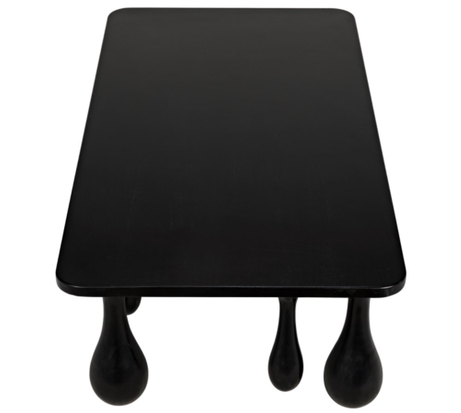 Drop Coffee Table, Hand Rubbed Black