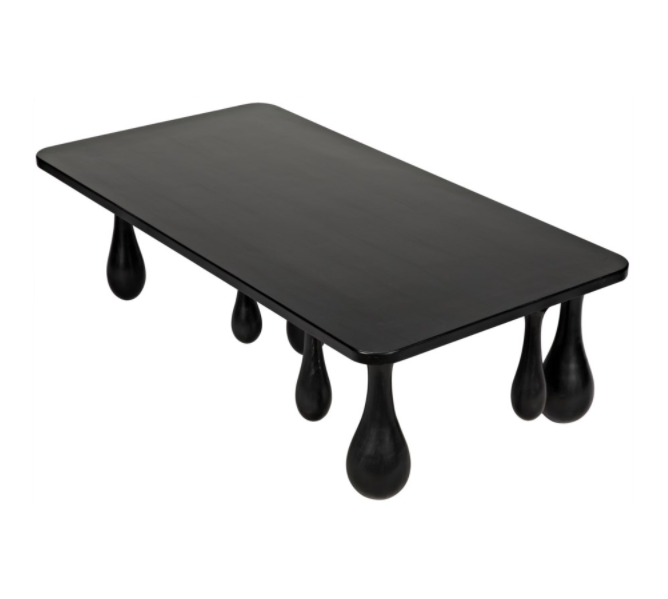 Drop Coffee Table, Hand Rubbed Black