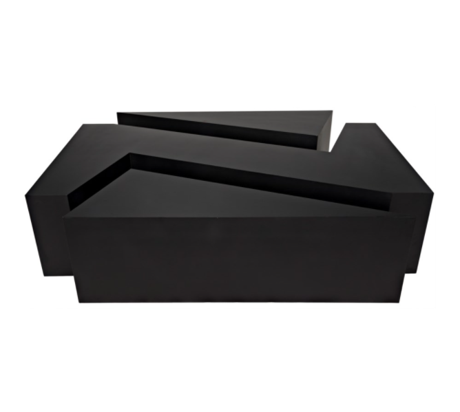Element Coffee Table, Black Metal