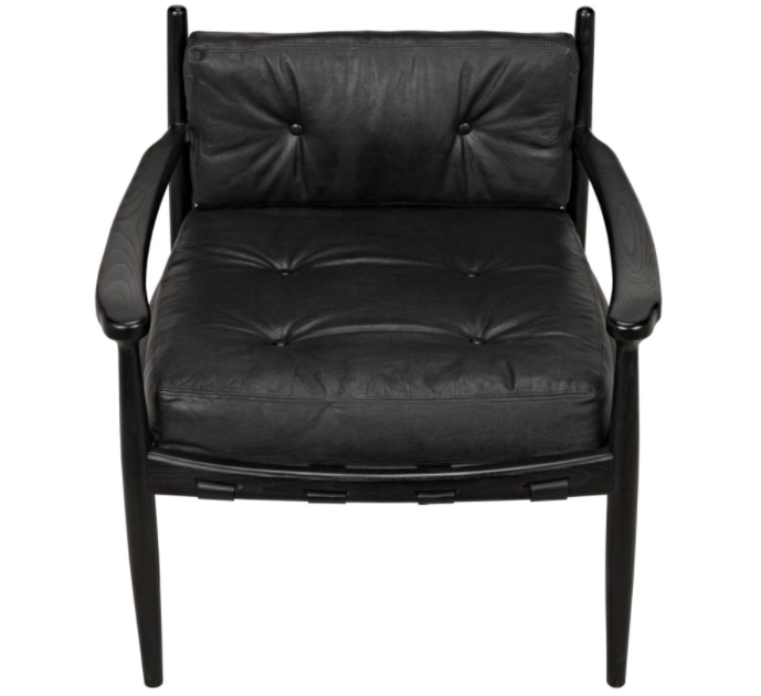 Fogel Lounge Chair, Charcoal Black