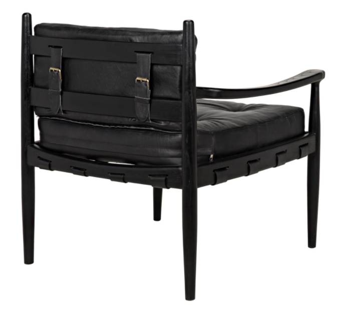Fogel Lounge Chair, Charcoal Black