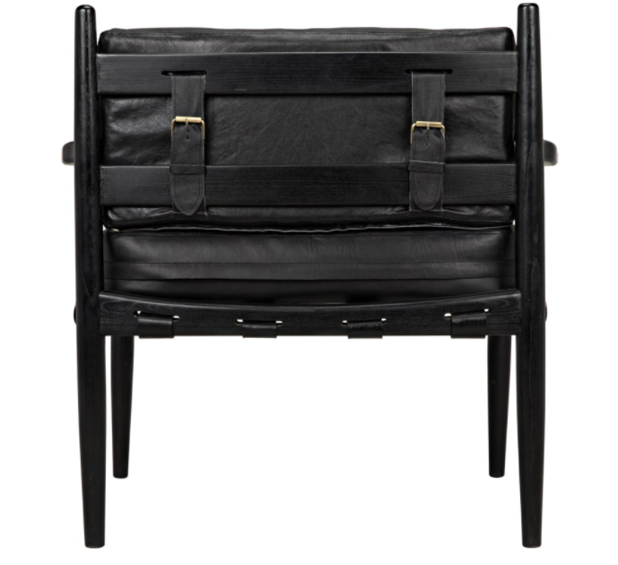 Fogel Lounge Chair, Charcoal Black