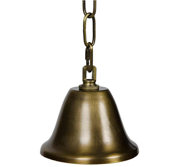 Larenta Chandelier, Antique Brass, Metal and Glass