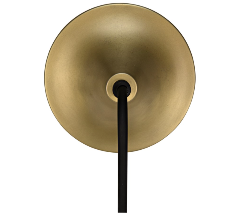Messala Sconce, Black Metal and Brass Finish