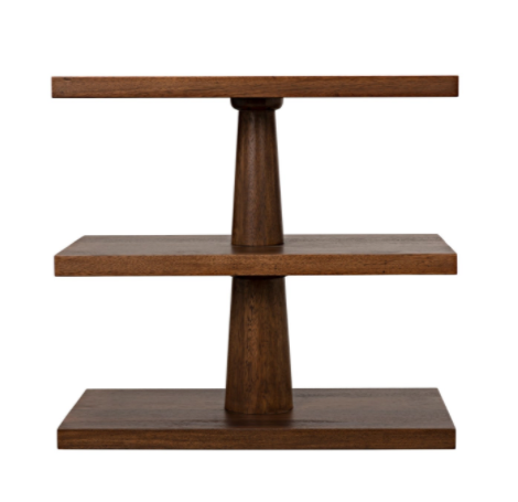 Fatima Side Table, Dark Walnut