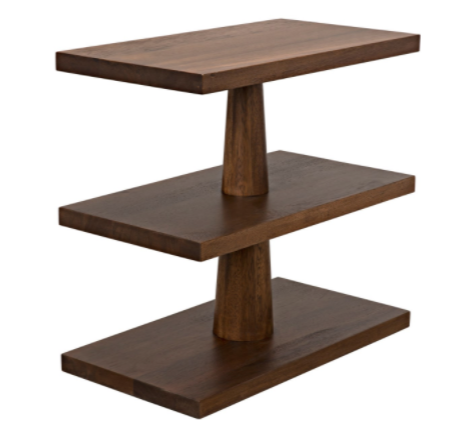 Fatima Side Table, Dark Walnut