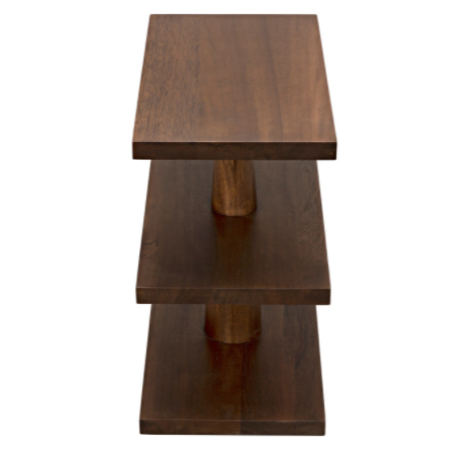 Fatima Side Table, Dark Walnut