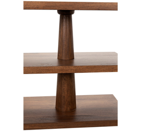 Fatima Side Table, Dark Walnut
