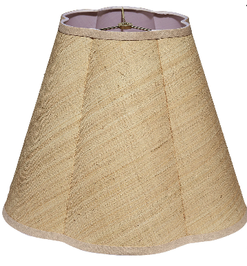 Scalloped Raffia Lamp Shade