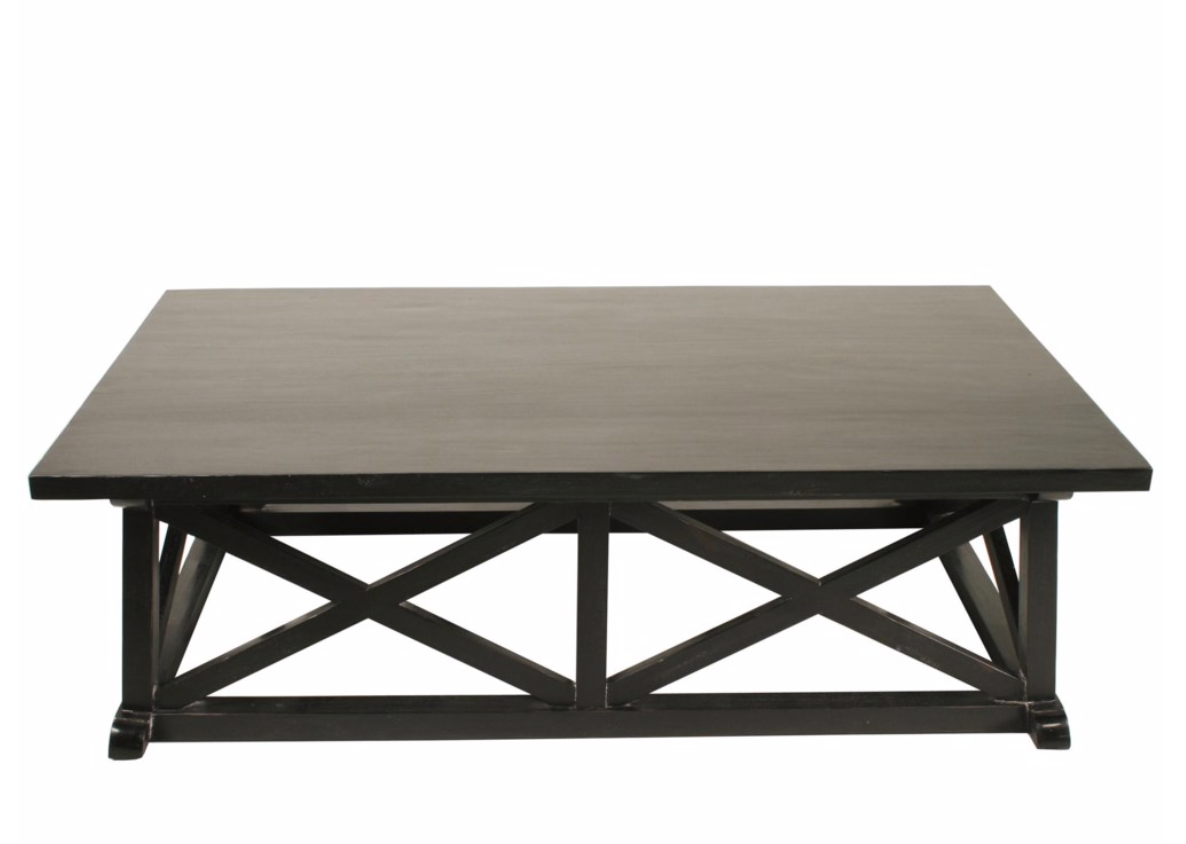 Sutton Coffee Table, Hand Rubbed Black