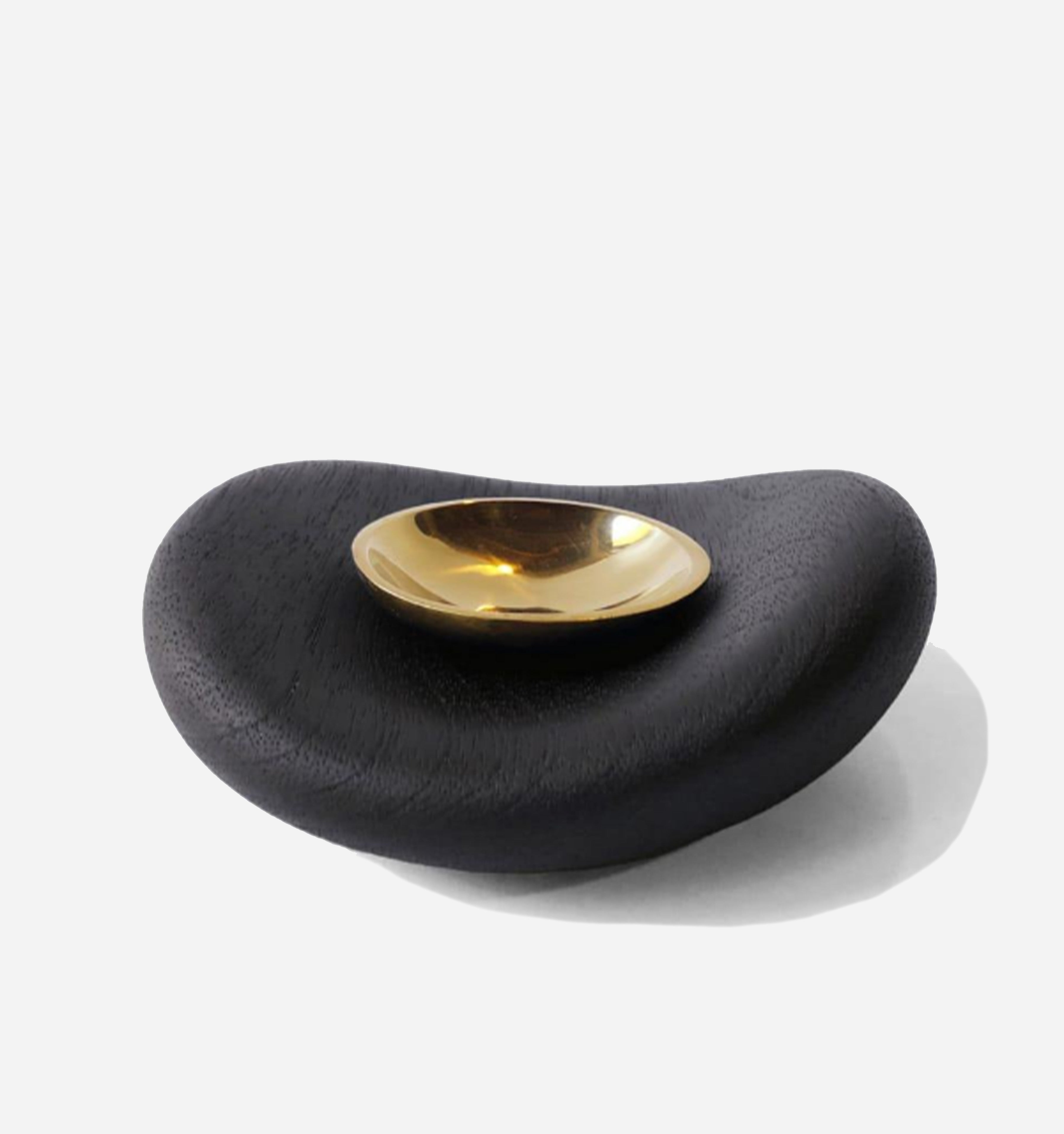 Roberta Schilling Collection Decorating Essentials Modern Asymmetrical Gold Trim Decorative Bowl