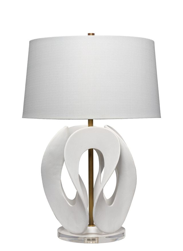Swan Table Lamp in White Resin