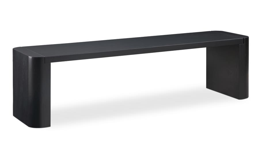 Post Small Dining Bench, Black