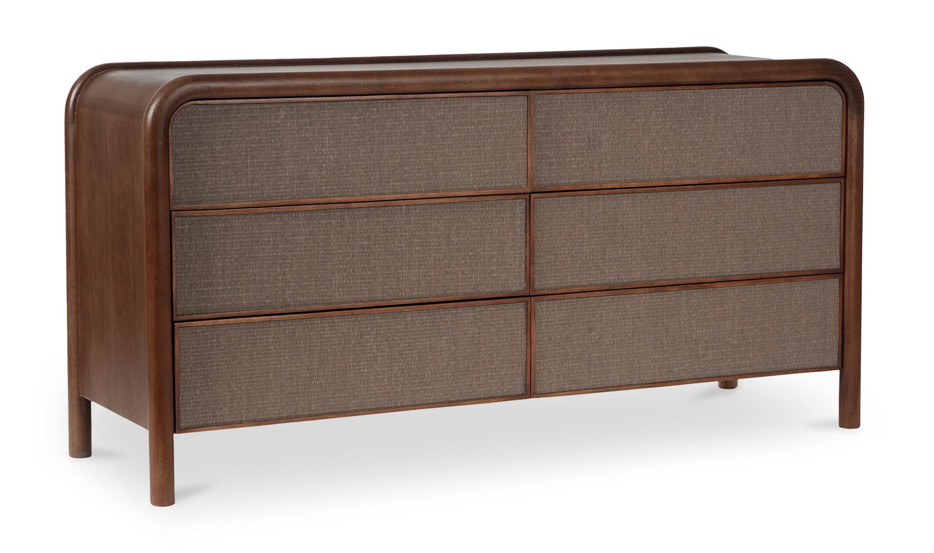Rye 6 Drawer Dresser, Warm Brown