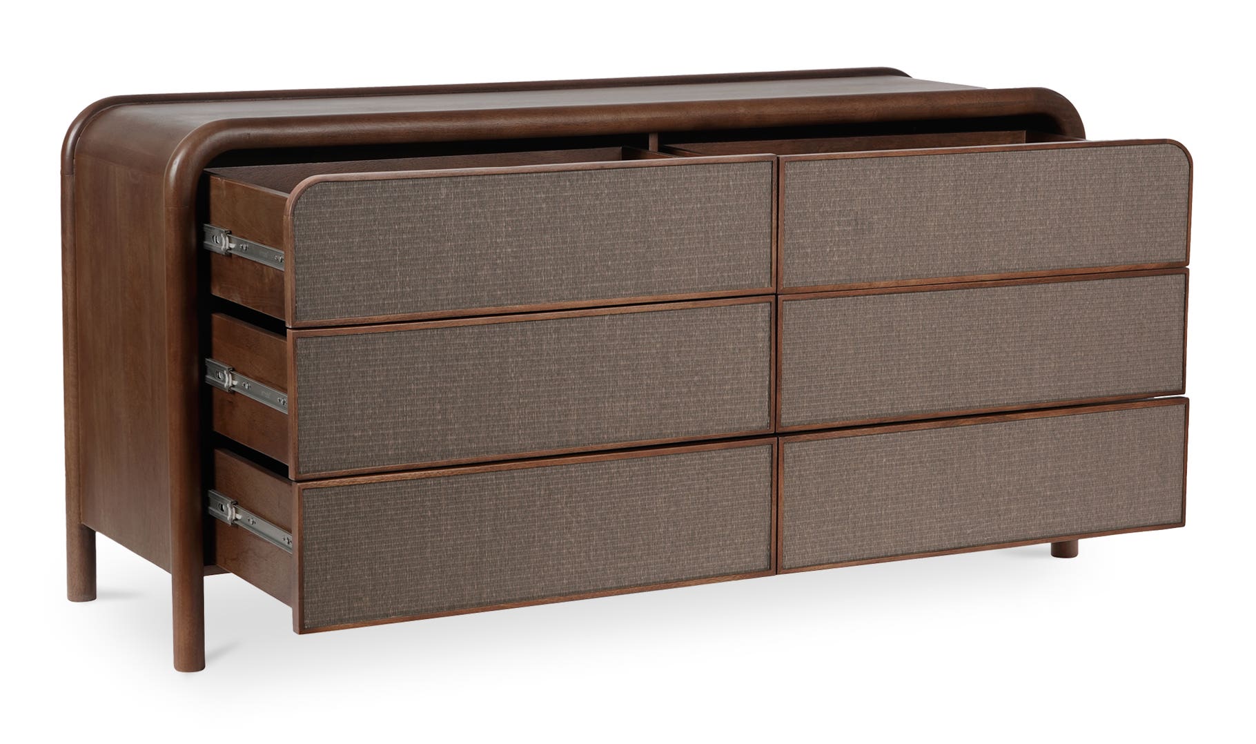 Rye 6 Drawer Dresser, Warm Brown
