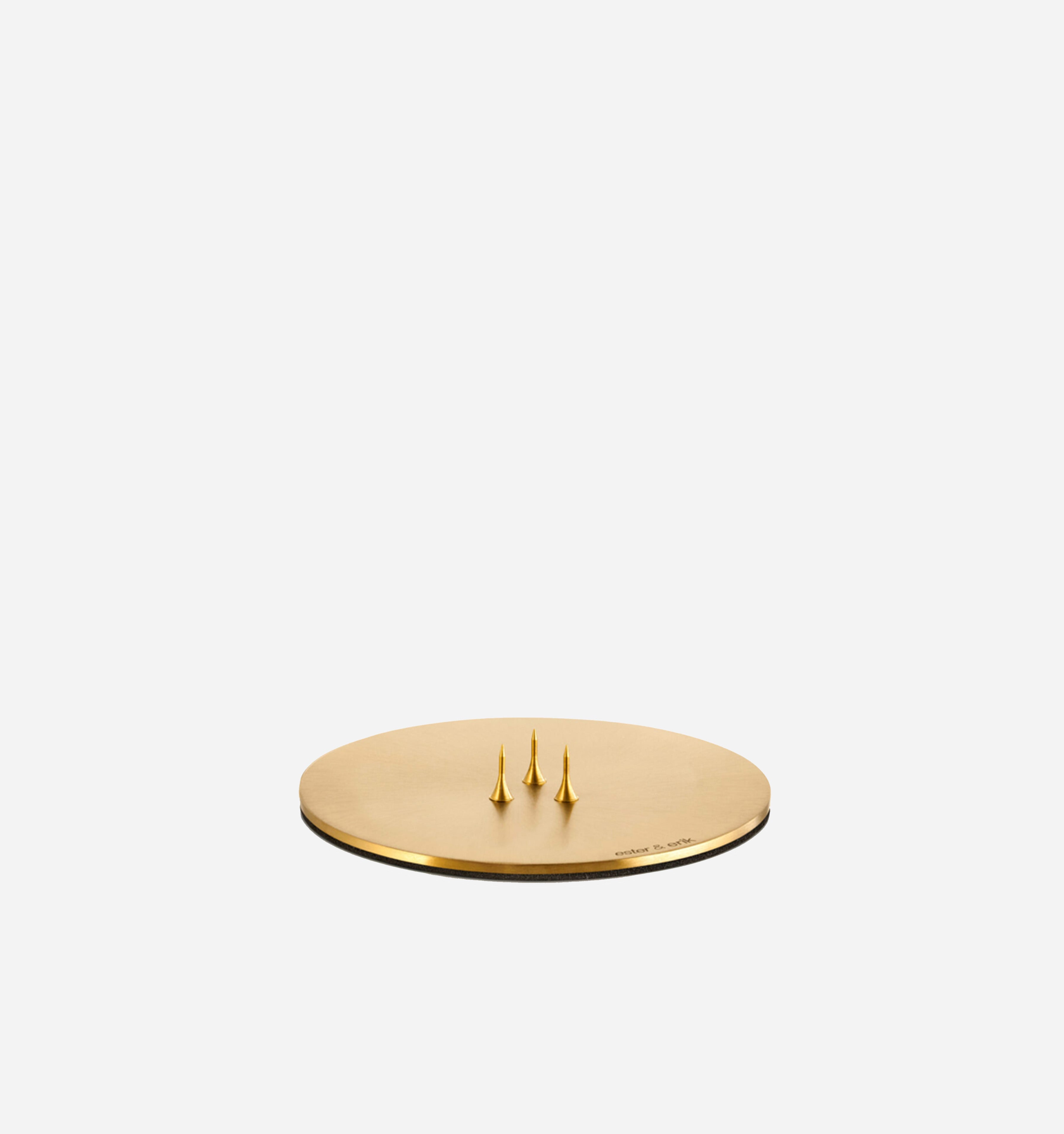 Contemporary Matte Gold Round Candle Plate