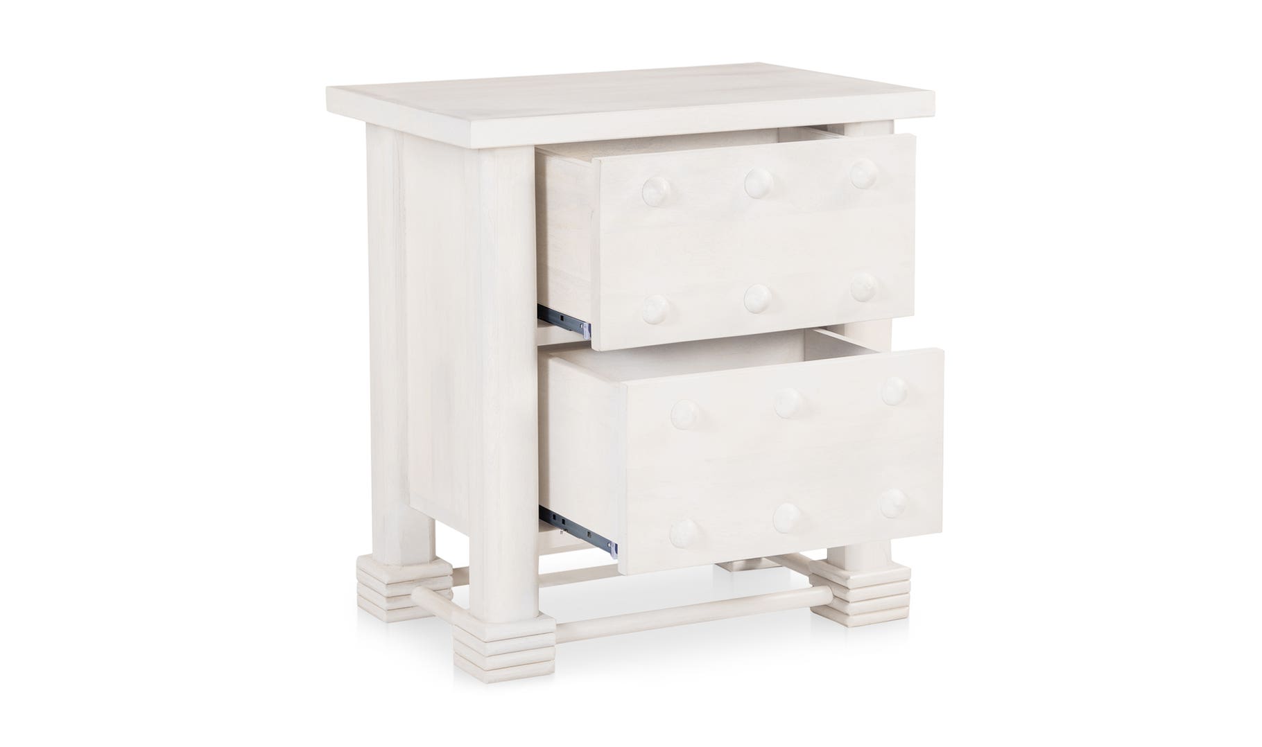 Clement Nightstand, Whitewashed - Daniel House Club