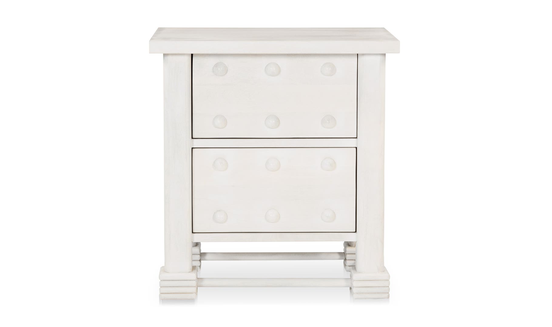 Clement Nightstand, Whitewashed - Daniel House Club