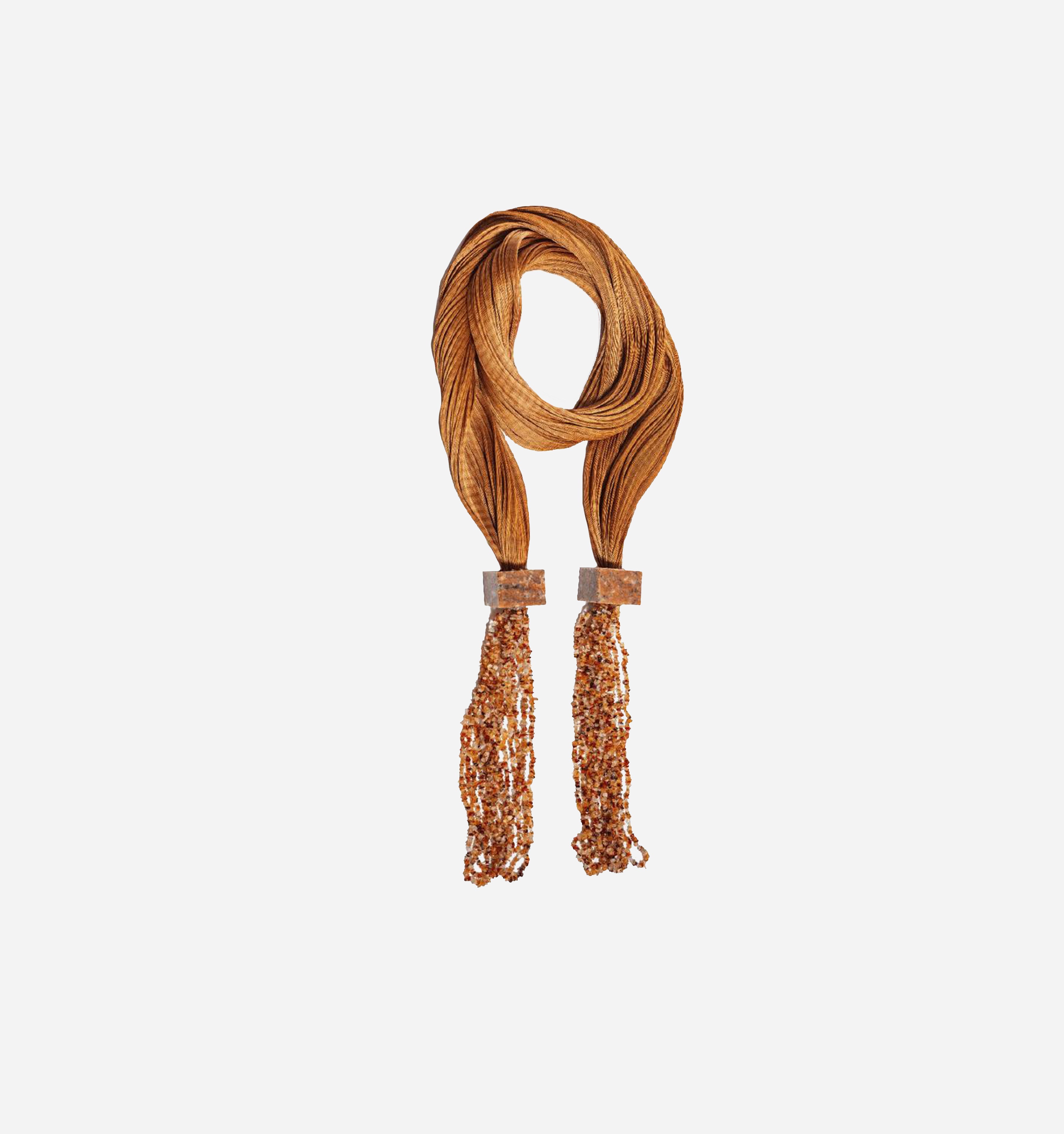 Contemporary Abstract Novelty Necklace with Beads and Crystals