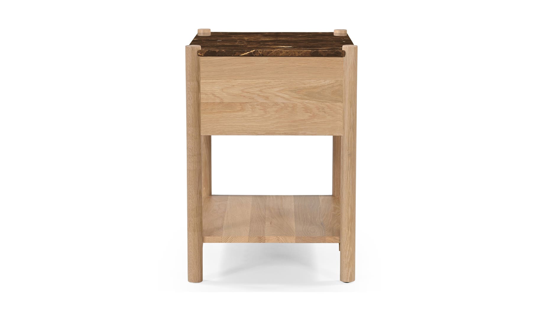 Elio Nightstand, Dark Emperador Marble - Daniel House Club