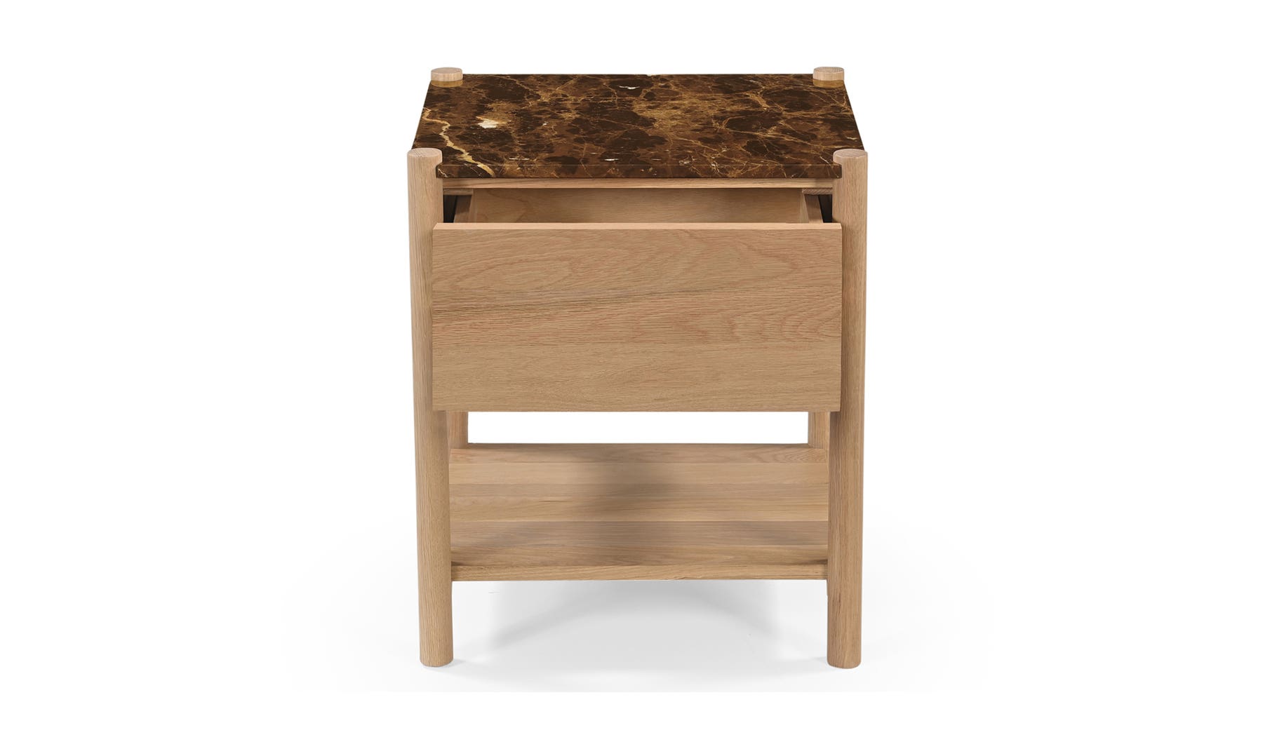 Elio Nightstand, Dark Emperador Marble - Daniel House Club