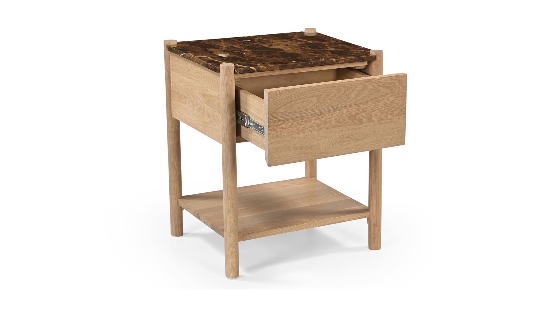 Elio Nightstand, Dark Emperador Marble - Daniel House Club