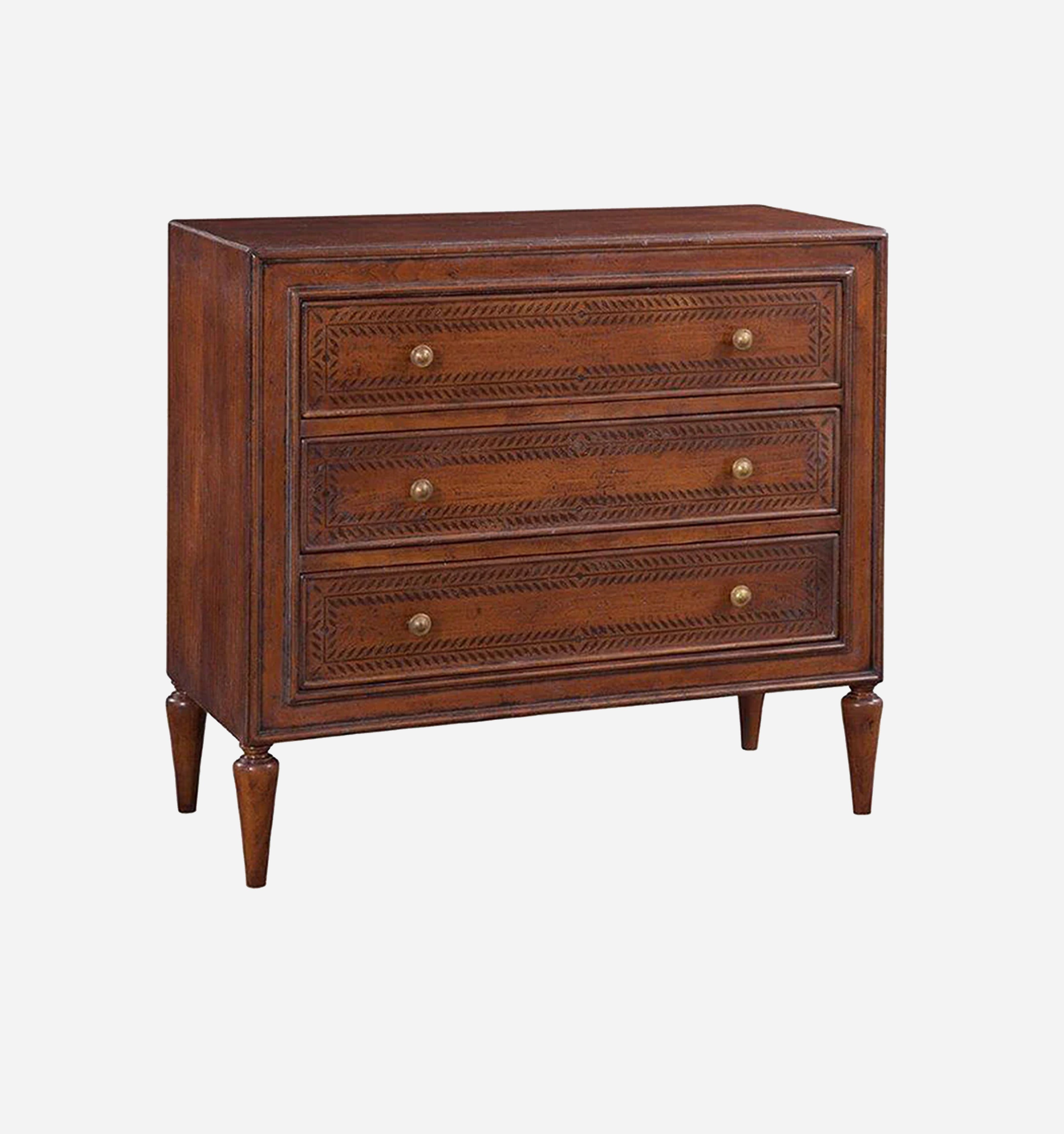 Bennett Space Saving Traditional Accent Chest with Knob Storage